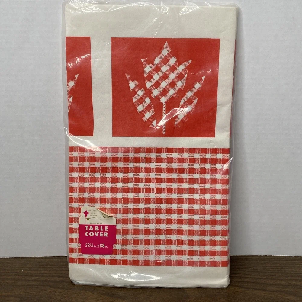 Vtg Red & White Floral Picnic Tuttle Press 53.75